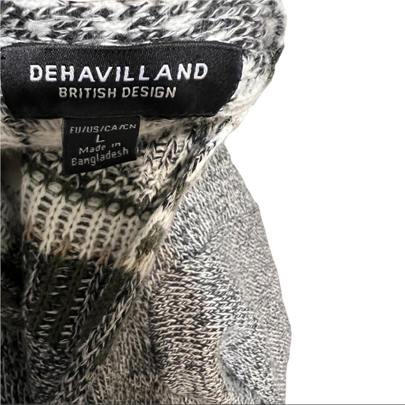 Dehavilland British Design Vintage Fringe Cardigan Open Rustic Nordic Sweater OS - Picture 6 of 10